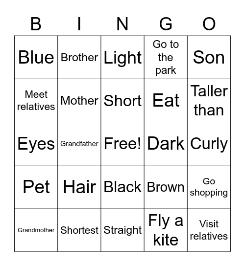 Newcomers Bingo Card