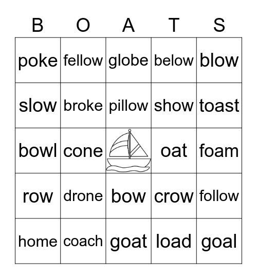 Boat Card Bingo Card