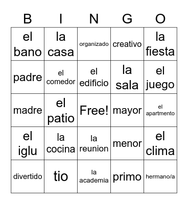 bingo :)) Bingo Card