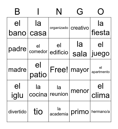 bingo :)) Bingo Card