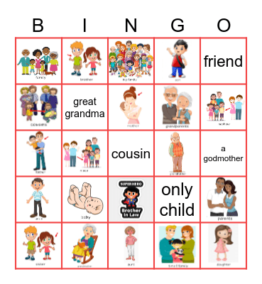Family Bingo Card