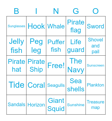 Oceans Of Possibilities! Bingo Card