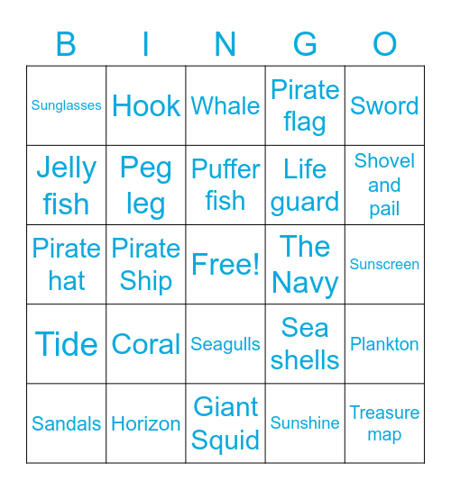 Oceans Of Possibilities! Bingo Card