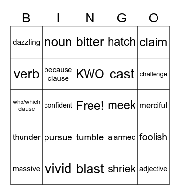 Bible Heroes BINGO Card