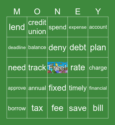Financial Literacy Bingo Card