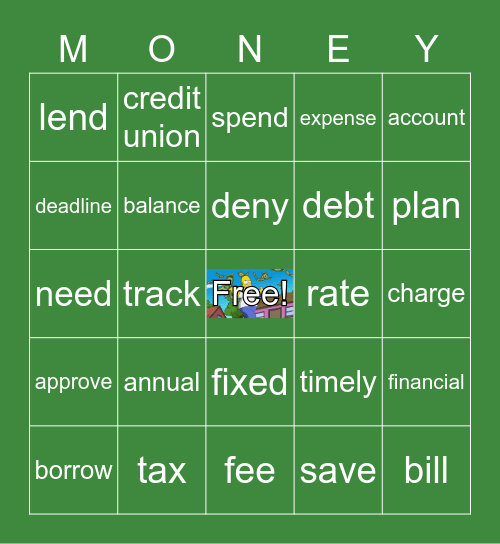 Financial Literacy Bingo Card