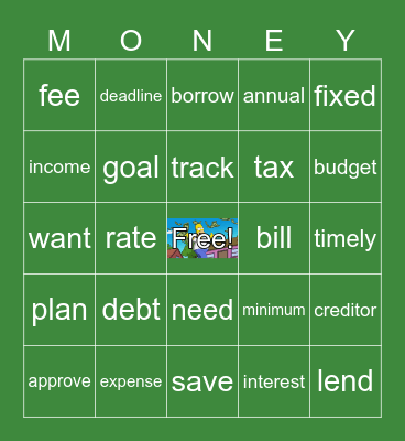 Financial Literacy Bingo Card