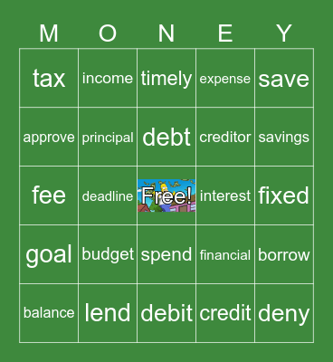 Financial Literacy Bingo Card