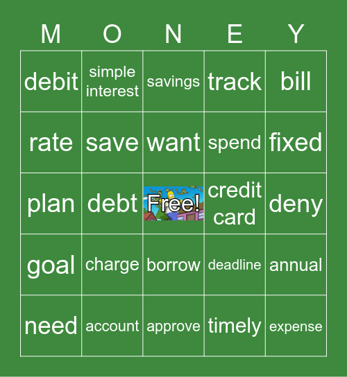 Financial Literacy Bingo Card