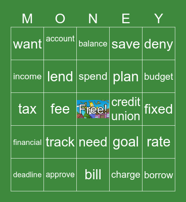 Financial Literacy Bingo Card