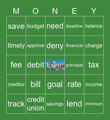 Financial Literacy Bingo Card