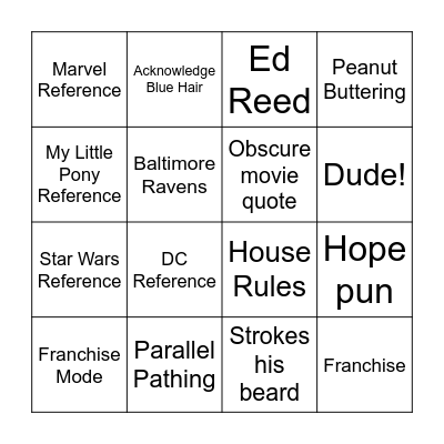 Sugar Rush Reveal Stream Bingo Card