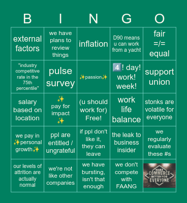 Comp Town Hall Bingo 🌶 Bingo Card