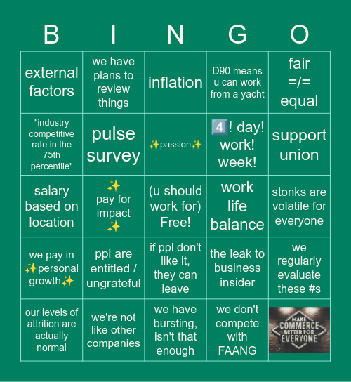 Comp Town Hall Bingo 🌶 Bingo Card