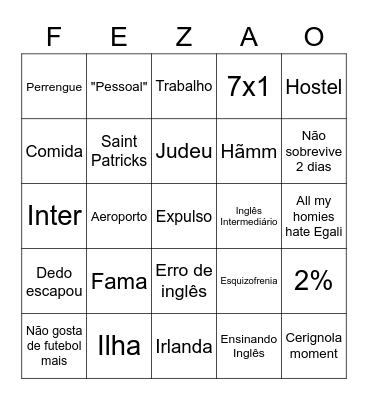 Bingo do Bingo Card