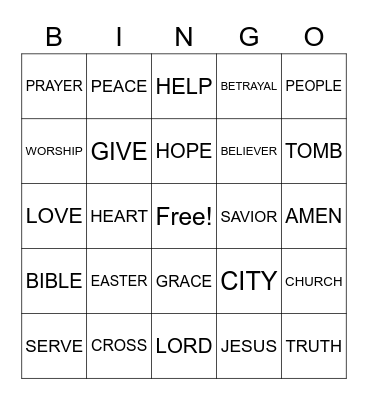 Sermon BINGO Card