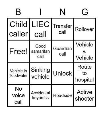 EMER Bingo Card