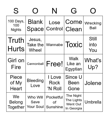 Girl Power 1 Bingo Card