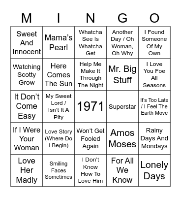 Bingo Card