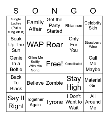 Girl Power 3 Bingo Card