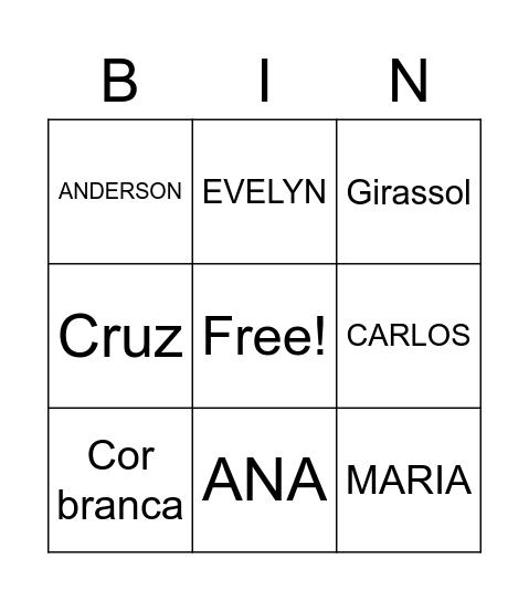 BINGO PASCAL Bingo Card