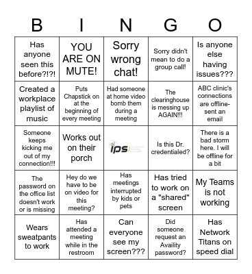 Workplace Bingo- Who Does/Says It?!?! Bingo Card