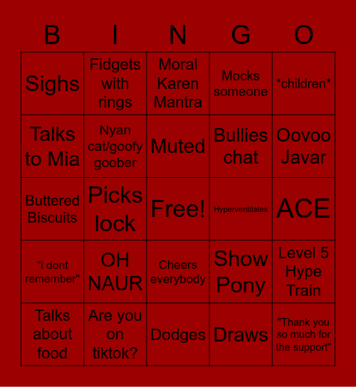 MASKEDMORAL BINGO Card