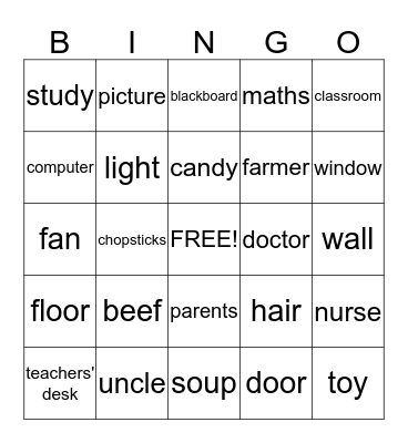 G4 Bingo Card