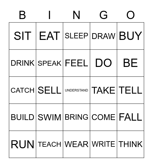 PRESENT PERFECT Bingo Card