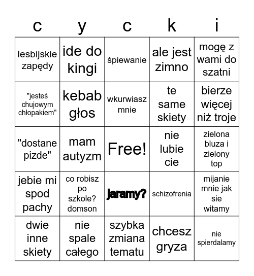 nikola bingo Card