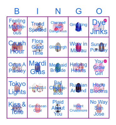 Color Street BINGO Card