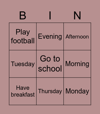 Bingo Card