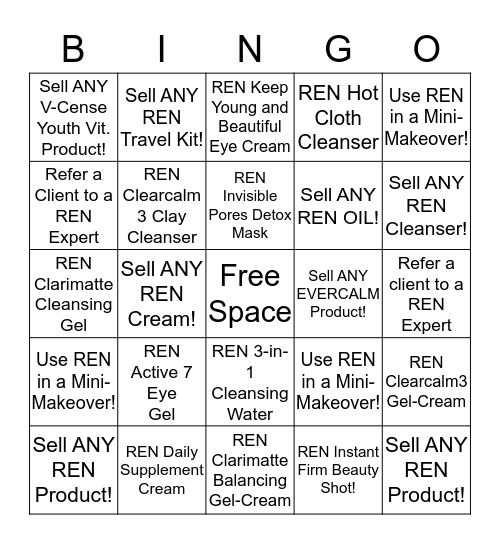 REN Bingo <3  Bingo Card