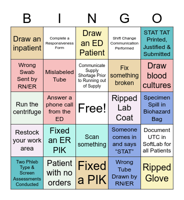 Lab Week 2022 BINGO! Bingo Card