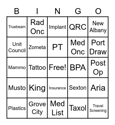 Bingo Card
