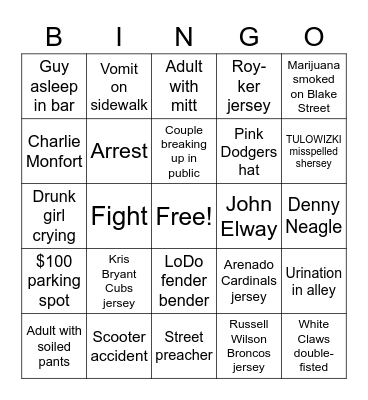 KRECKMAN & LINDAHL OPENING DAY BINGOD Bingo Card