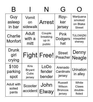 KRECKMAN & LINDAHL OPENING DAY BINGOD Bingo Card