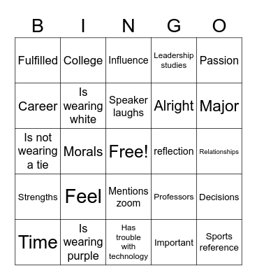 Active Listening Bingo - Summit Bingo Card