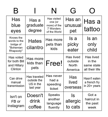 ADB Team Summit Bingo Card