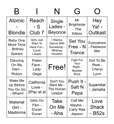 ***DISCO BINGO*** Bingo Card