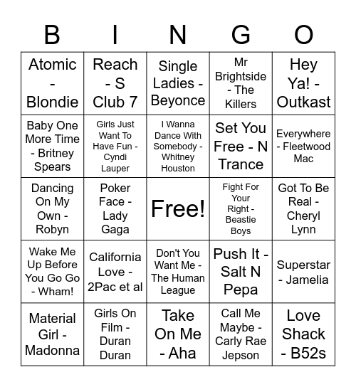 ***DISCO BINGO*** Bingo Card