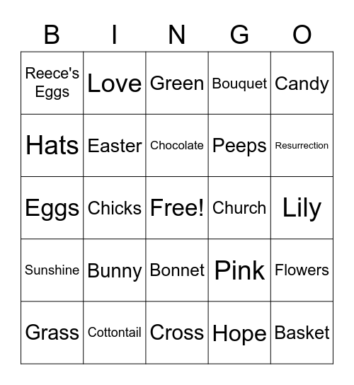 Spring Bingo! Bingo Card