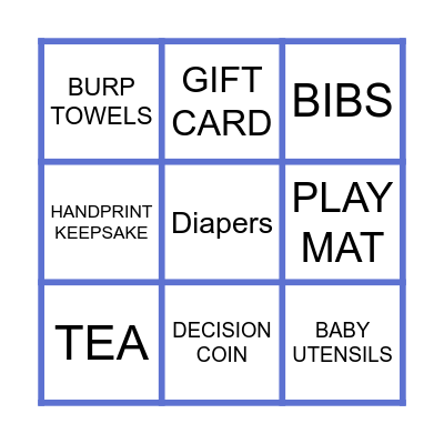 It's a boy! Bingo Card