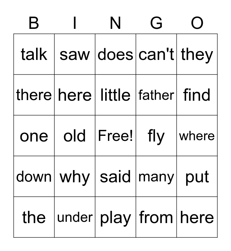 SIPPS Extension 15 Bingo Card