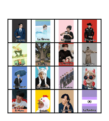 LOTERIA BTS Bingo Card