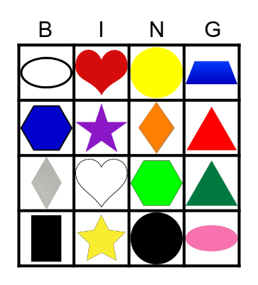 Figuras Geometricas Bingo Card