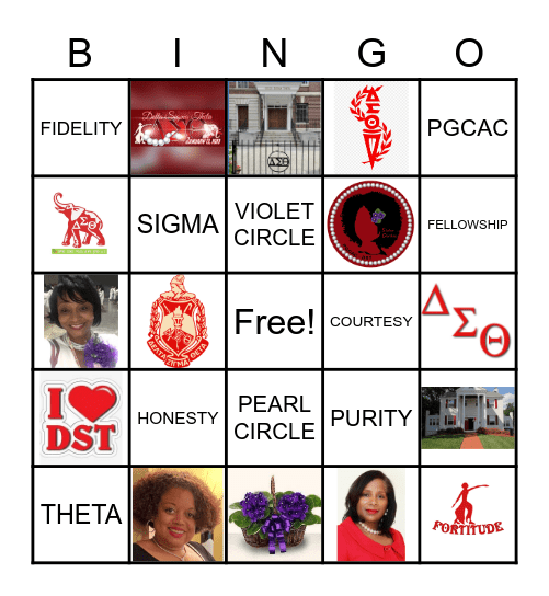 PGCAC Sister Circle Bingo Card