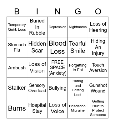 Hurt Tamaki Bingo! Bingo Card