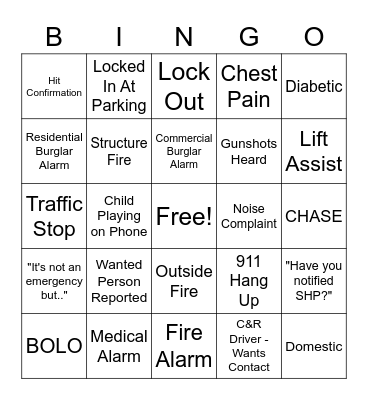 Dispatch BINGO Card