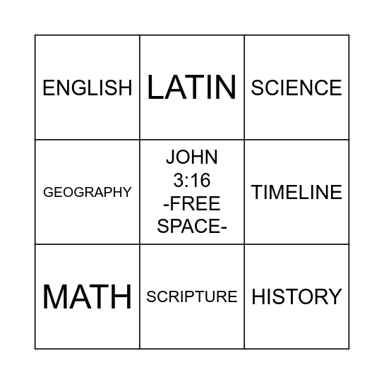 AMICUS Bingo Card